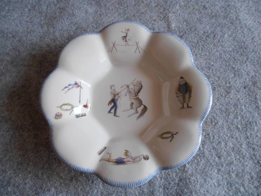 送料込 即決 レア 廃盤品 ジアン GIEN サーカス 変形皿 ボウル